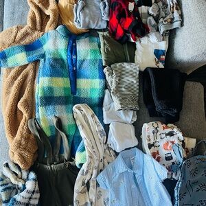 Blue and Green Plaid Baby Onesie